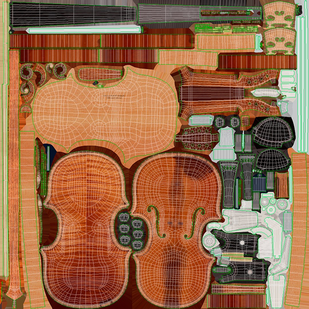 Violin low poly 3D - TurboSquid 1892805
