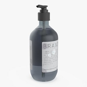 Bottle with Dispenser and Liquid Mockup 3D model