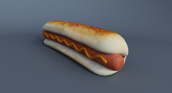 3D Hot Dog PBR model