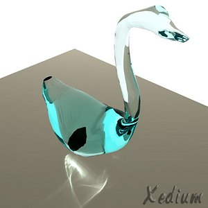 glass swan 3d model