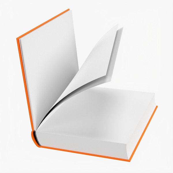 3D Open book mockup 04 model