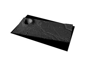 MARS VR - Deposits within a Channel in Terra Sirenum 3D model