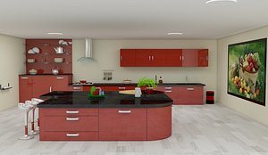 3d kitchen interior model