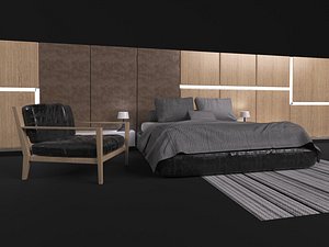 Comfortable bed in a modern style, MisuraEmme