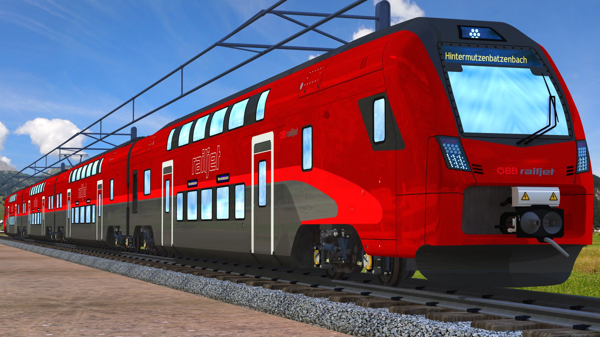 Oebb Class 4706 Kiss Railjet Electric Doublefloor Passenger Train