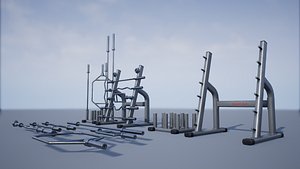 pbr training bar storage 3D model