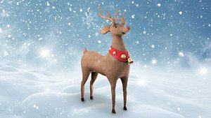3D reindeer christmas