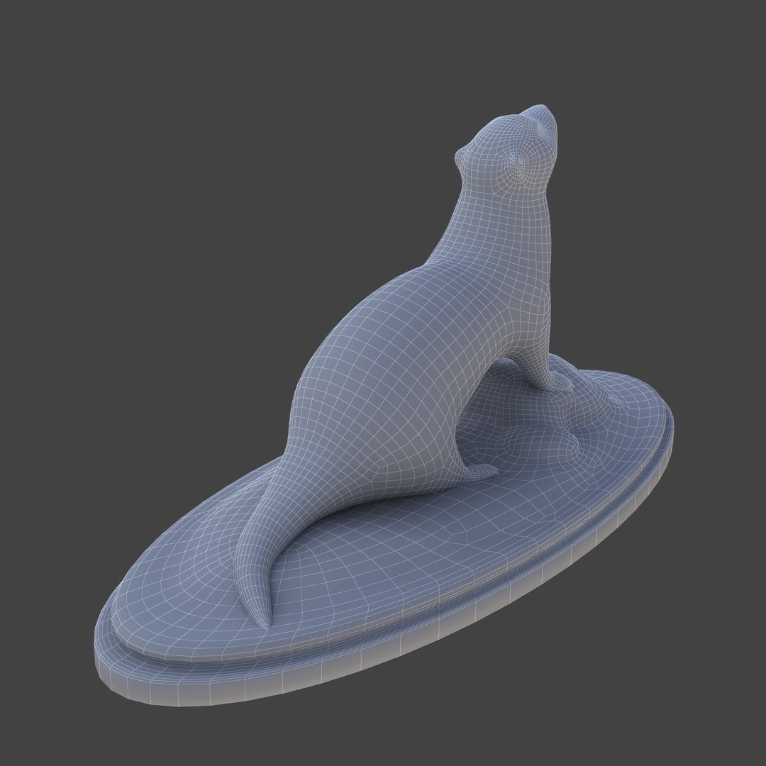 3D Otter Sculpture - TurboSquid 1160682