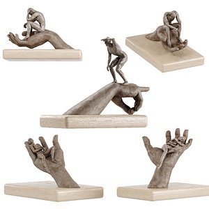 Human Sculptures 16 On Hands 3D