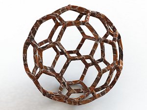 Wireframe Shape Geometric Soccer Ball 3D model
