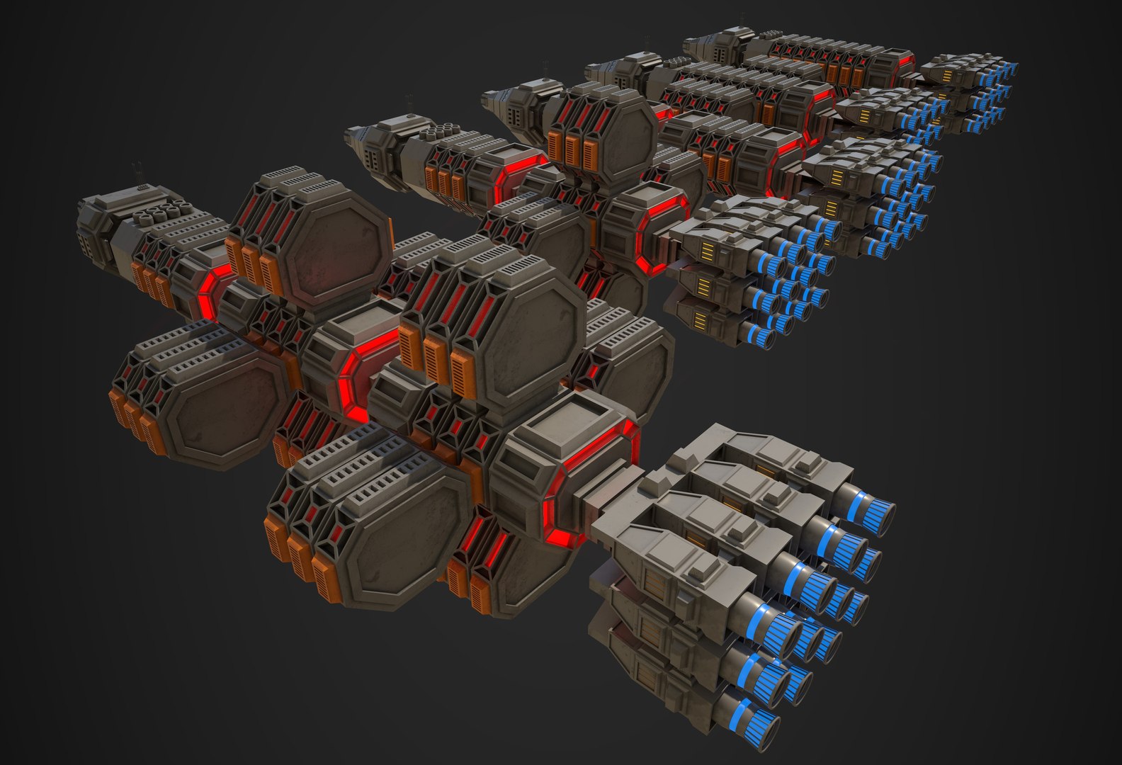 3D model Modular Space Ship One https://p.turbosquid.com/ts-thumb/ED/PkQUg8/HQ/spaceshiponepack04/jpg/1751506032/1920x1080/fit_q87/5defb5920db6d5410448513f49fb4faef3c7f36c/spaceshiponepack04.jpg