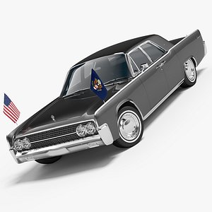 usa car 1962 continental 3d model
