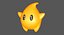 Co-Star Luma Orange Galaxy Super Mario Assets