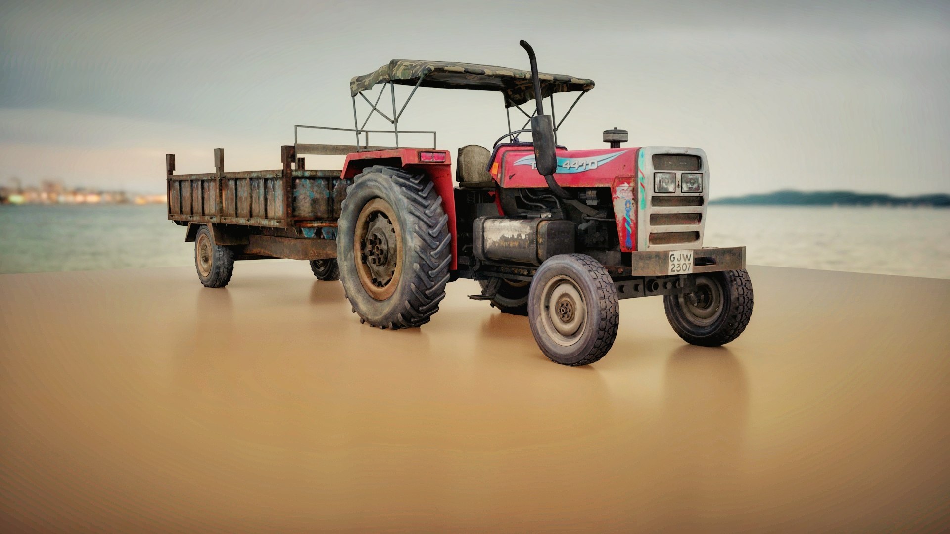 3D Tractor Trolley - TurboSquid 1866642