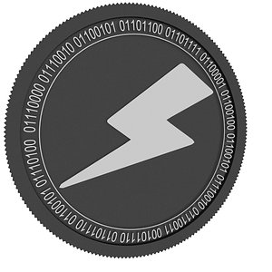 3D model swiftcash black coin