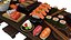3D Japanese Sushi Table 3D Model  Traditional Sushi Meal Food Scene