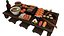 3D Japanese Sushi Table 3D Model  Traditional Sushi Meal Food Scene