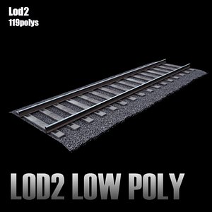 railway segment lod2 3d model