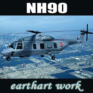 3d model european helicopter nh90