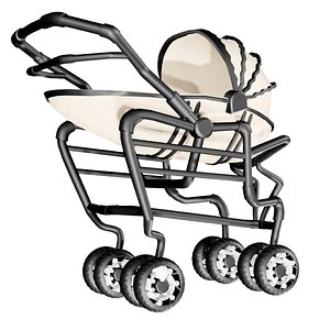 3D Baby stroller model