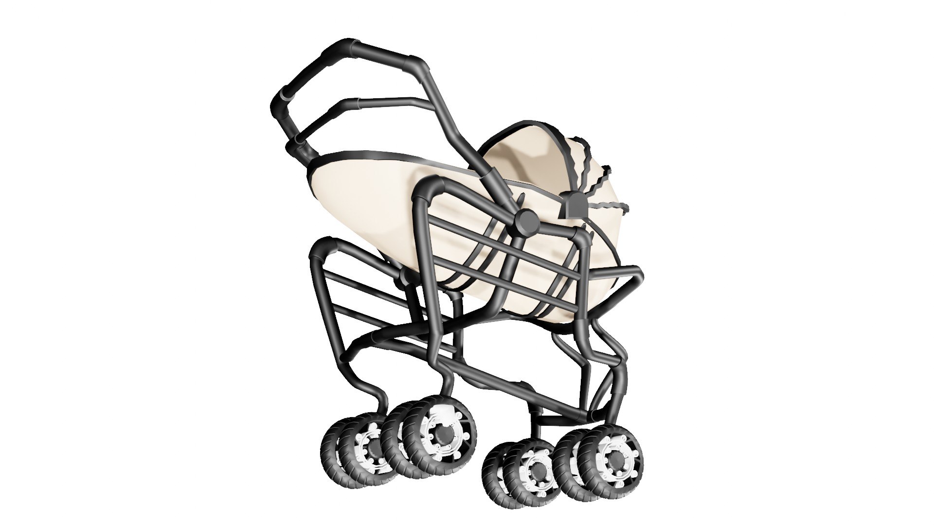 3D Baby Stroller Model - TurboSquid 1810736