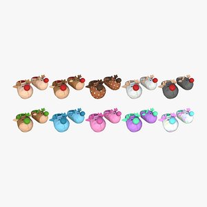 10 Slippers F Reindeer Collection - Costume Character Design 3D model