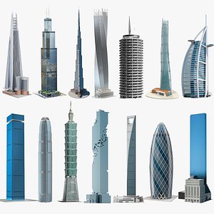 Skyscrapers Collection 12 3D model