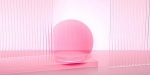 3D model c4d Glass Wind 3D pink