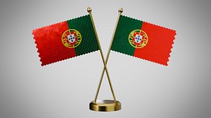 Table  Flag  of Portugal 3D