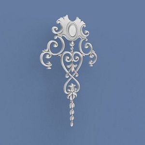 3D cartouche molding decor
