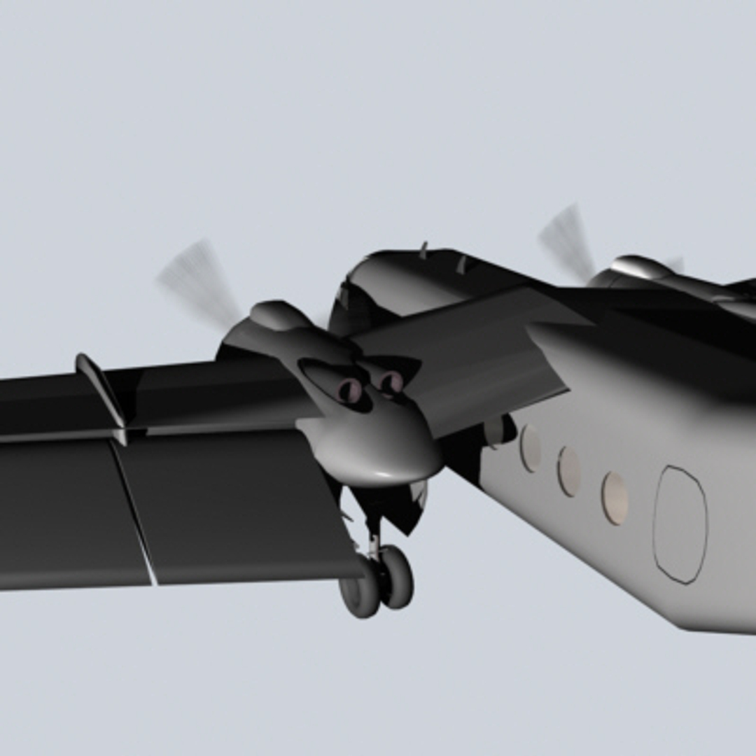 dehavilland caribou transport 3d model