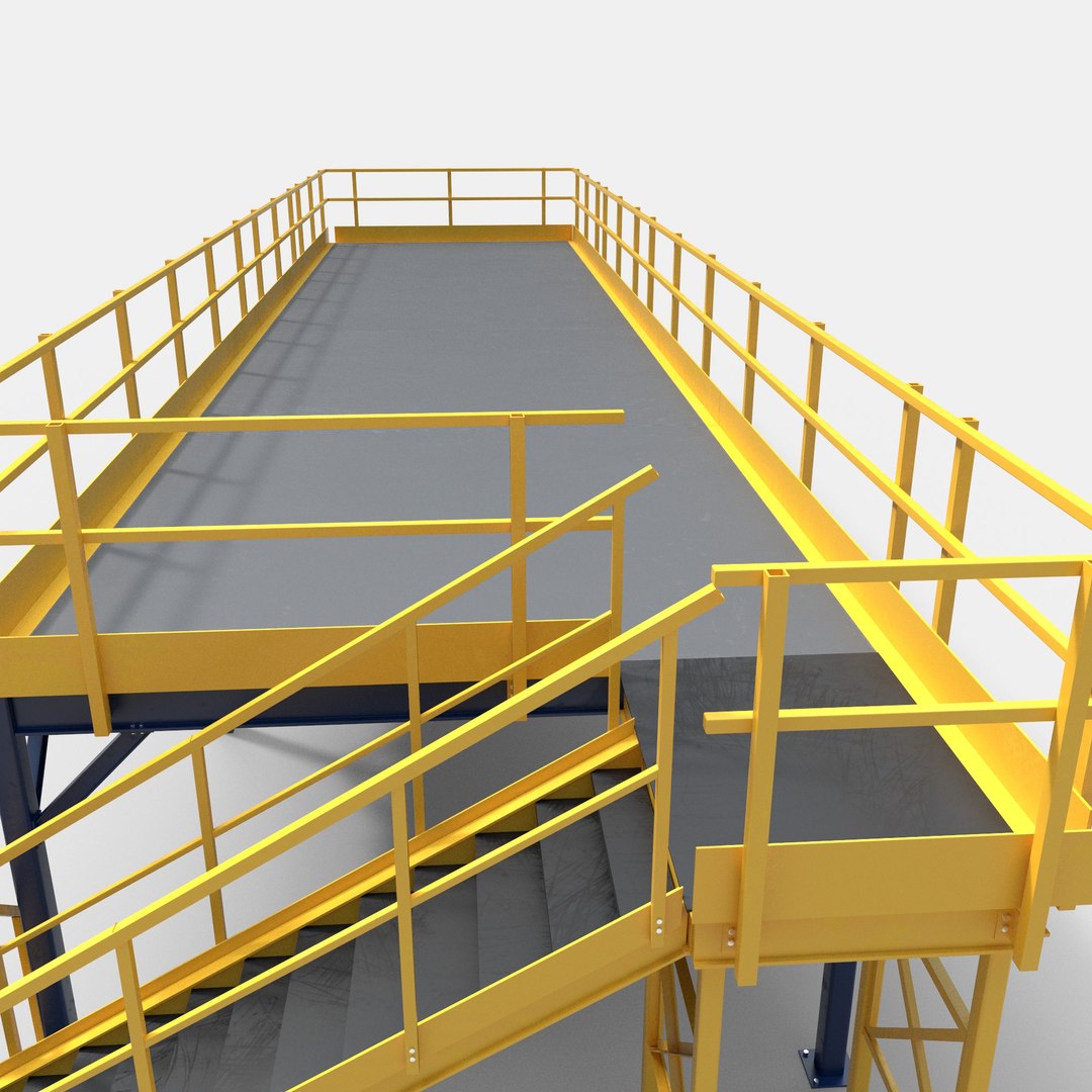 3D Model Mezzanine Elevated Work Platform - TurboSquid 2547034