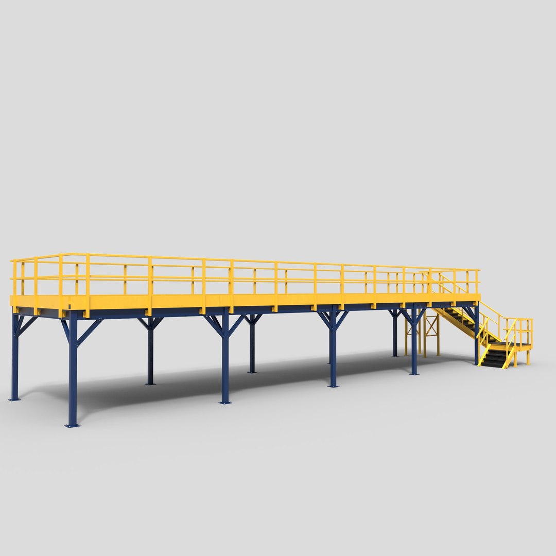3D Model Mezzanine Elevated Work Platform - TurboSquid 2547034