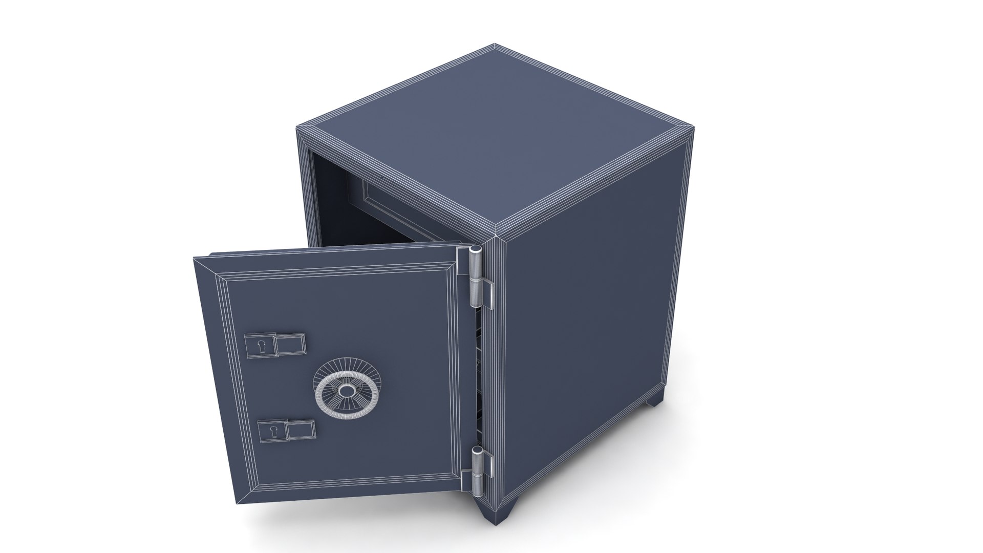 Steel safe model - TurboSquid 1621494