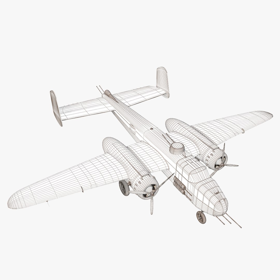 North American B-25 Mitchell 3D Model - TurboSquid 1235346