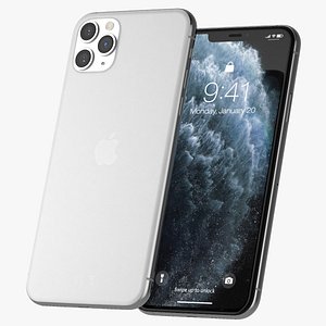 iphone 11 pro silver 3D model