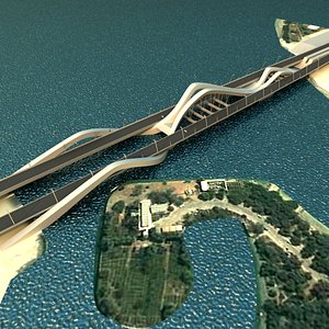 sheikh zayed bridge 3d max