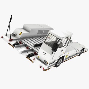 realistic airport container transporter 3D model