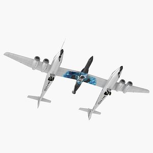 Virgin Galactic LauncherOne Rocket Rigged 3D Model