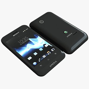 3d black sony xperia tipo