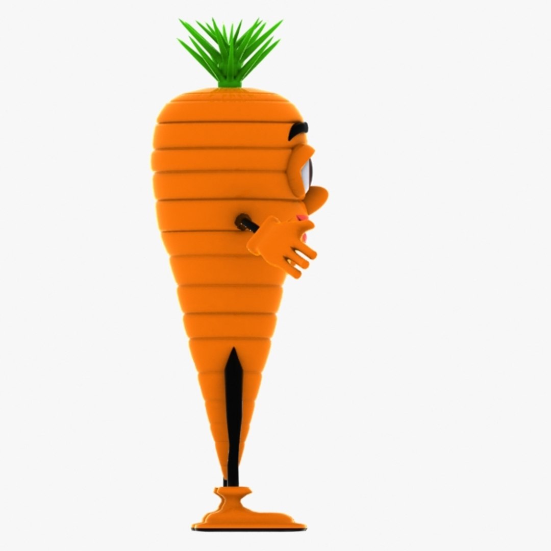 3d carrot character model