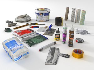 home renovation painting tools 3D model