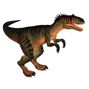 Allosaurus Low Poly AR VR mobile ready