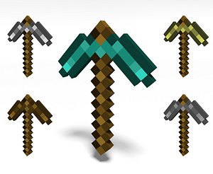 minecraft pickaxe 3D model