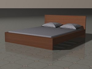 c4d malm double bed