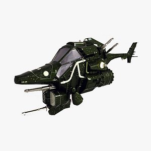 sci fi helicopter fighter 3d model