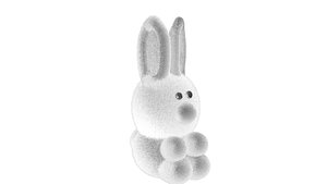 Easter Bunny - Fluffy and furry 3D model