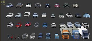 40 cars 3D model