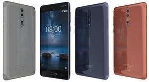 3D nokia 8 colors model