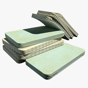3d model abandoned old mattresses